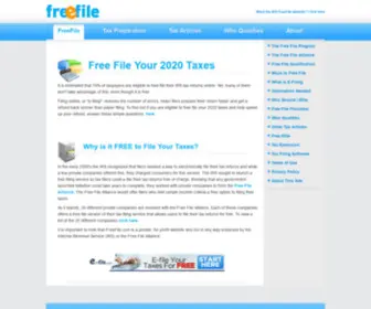 Freefile.com(Free File Your 2019 IRS Taxes) Screenshot