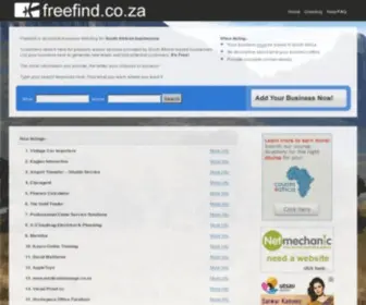 Freefind.co.za(FREE South African Business Directory) Screenshot