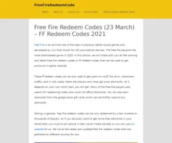 Freefireredeemcode.com(Freefireredeemcode) Screenshot