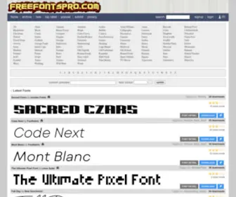 Freefontspro.com(Truetype fonts) Screenshot