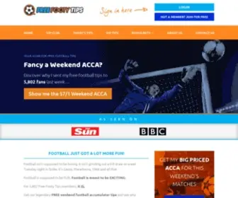 Freefootytips.co.uk(Free Football Tips) Screenshot