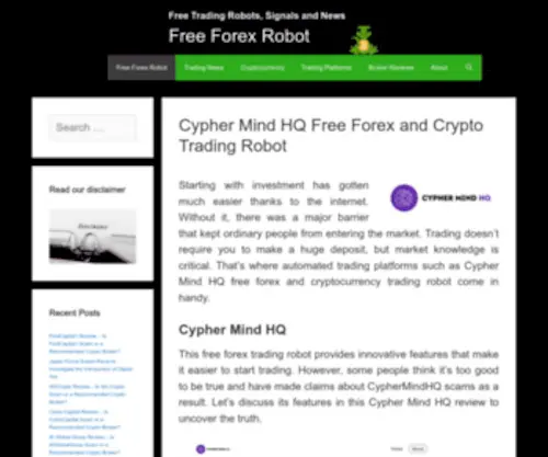 Freeforexrobot.com(Free Forex Robot) Screenshot
