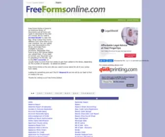 Freeformsonline.com(Free Forms Online) Screenshot