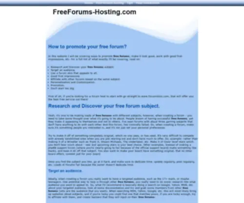 Freeforums-Hosting.com(#1 Free Forum Hosting) Screenshot