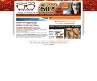 Freeframeeyewear.com(Free Discount Designer Eyeglasses Free Frame Eyewear) Screenshot