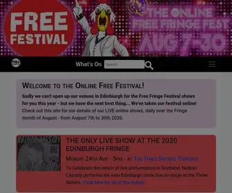 Freefringe.com(The Free Edinburgh Fringe Festival) Screenshot