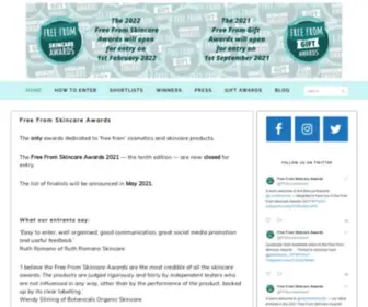 Freefromskincareawards.co.uk(The Free From Skincare Awards) Screenshot