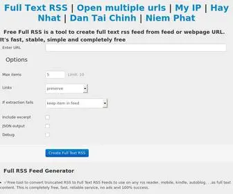 Freefullrss.com(freefullrss) Screenshot