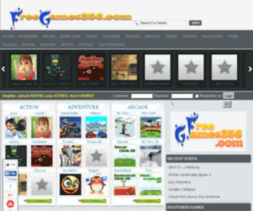 Freegames356.com(Just another WordPress site) Screenshot