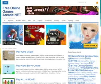 Freegamesarcade.net(Free Online Games Arcade NET) Screenshot
