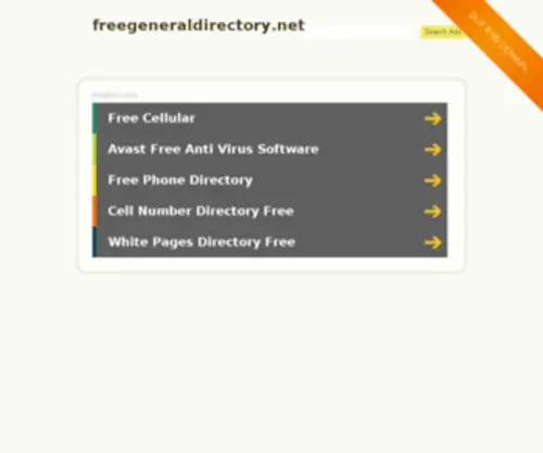 Freegeneraldirectory.net(Free General Directory Home ) Screenshot