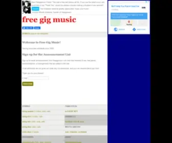 Freegigmusic.com(Free Gig Music) Screenshot
