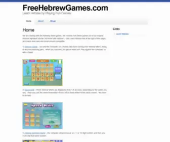 Freehebrewgames.com(Learn Hebrew by Playing Fun Games) Screenshot