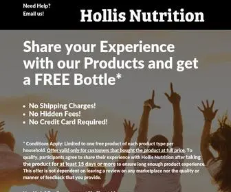 Freehollis.com(Hollis Nutrition) Screenshot