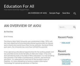 Freehomeuniversity.com(Education For All) Screenshot