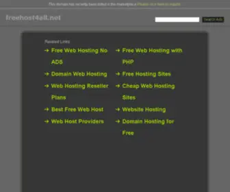 Freehost4ALL.net(Free Premium Web Hosting with PHP and MySQL) Screenshot