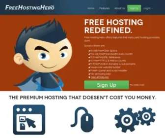 Freehostinghero.com(Free Hosting Hero) Screenshot