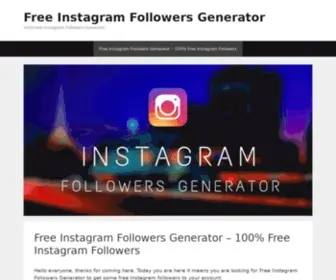 Freeinstagramfollowers.website(Free Instagram Followers Generator) Screenshot