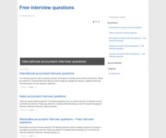 FreeinterviewQuestions.info(Free interview questions) Screenshot