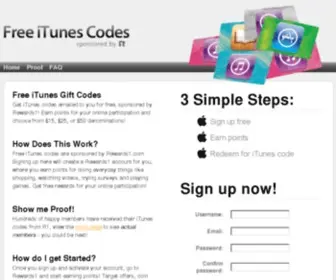 Freeitunescodes.com(Free iTunes Codes) Screenshot