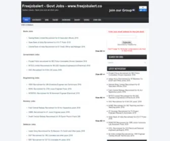 Freejobalert.co(Free Job Alert All Government Jobs 2016 Applications) Screenshot