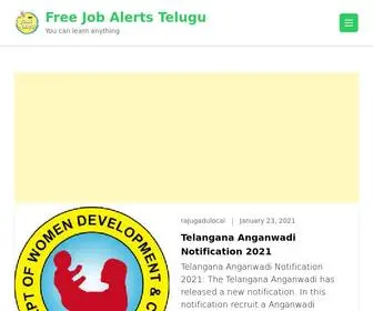 Freejobalertsintelugu.com(Hi Welcome to Free Job Alerts Telugu) Screenshot