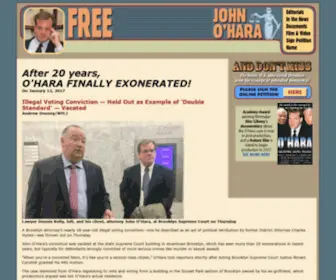 Freejohnohara.com(Petition to pardon John Kennedy O'Hara) Screenshot