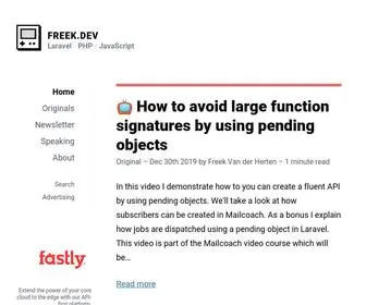 Freek.dev(Freek Van der Herten) Screenshot