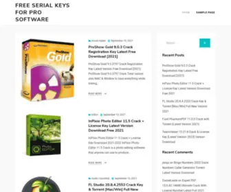Freekeypro.com(Free Serial Keys for PRO Software) Screenshot