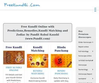 Freekundli.com(Free Kundli Online with Predictions & Remedies by Rahul Kaushl) Screenshot