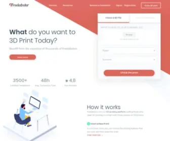 Freelabster.com(3D printing and modeling) Screenshot