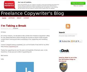 Freelancecopywritersblog.com(Copywriting Blog) Screenshot