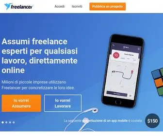Freelancer.co.it(Assumi dei freelance e trova lavori freelance online) Screenshot