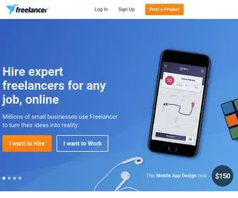 Freelancer.co.za(Hire Freelancers & Find Freelance Jobs Online) Screenshot