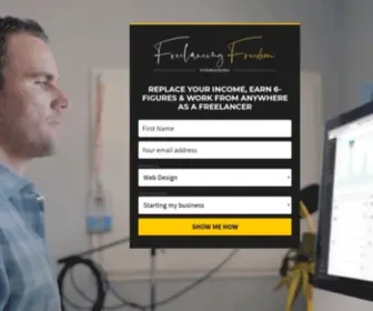 Freelancingfreedom.com(Six-Figure Freelancing with Brad Hussey) Screenshot