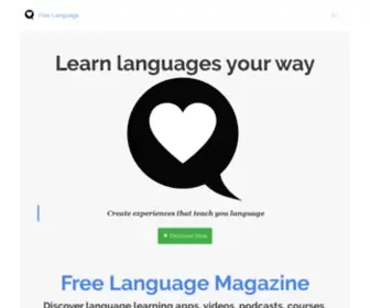 Freelanguage.org(Language Learning Magazine) Screenshot