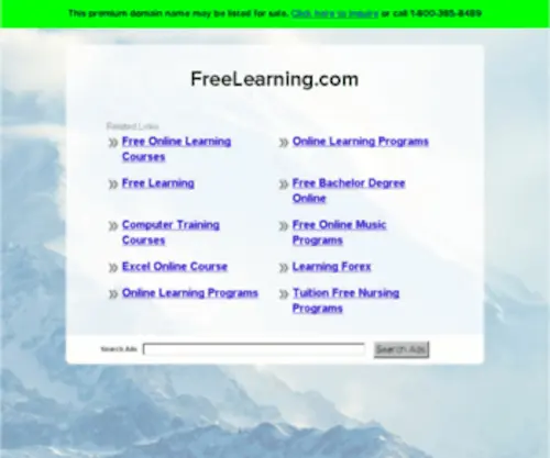 Freelearning.com(The Leading Free Learning Site on the Net) Screenshot