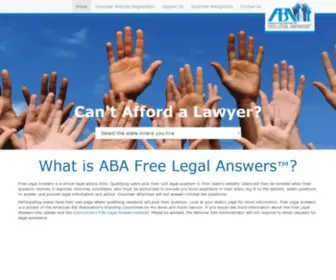 Freelegalanswers.org(ABA Free Legal Answers) Screenshot