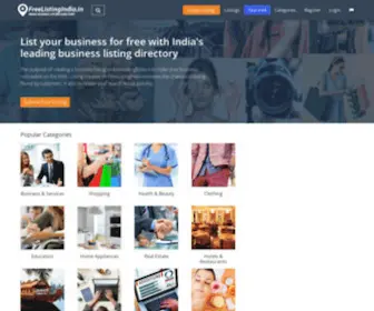 Freelistingindia.in(Free Indian local business listing site) Screenshot