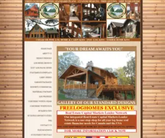 Freeloghomes.com(Log Homes) Screenshot
