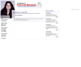 Freelori.org(Committee to Free Lori Berenson) Screenshot