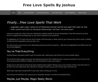 Freelovespellsbyjoshua.com(Finally, free love spells that actually work) Screenshot