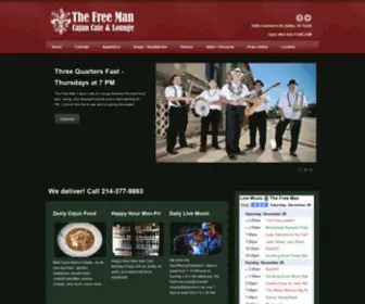 Freemandallas.com(The Free Man Cajun Cafe & Lounge) Screenshot