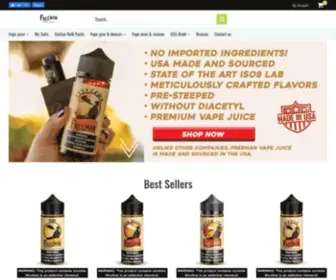 Freemanvapejuice.com(Freeman Vape Juice) Screenshot