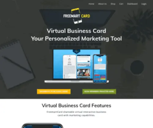 Freemartcard.com(Freemart Card Virtual Business Card Freemart Card) Screenshot
