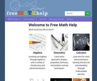 Freemathhelp.com(Free Math Help) Screenshot
