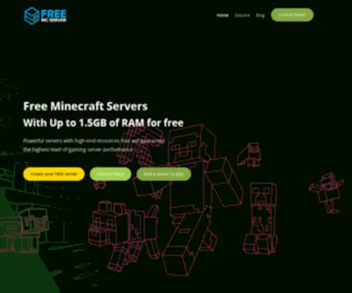 Freemcserver.net(Free Minecraft Server Hosting) Screenshot