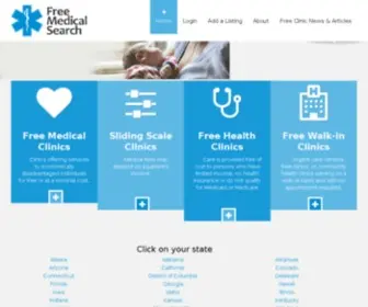 Freemedicalsearch.org(Free Clinic) Screenshot