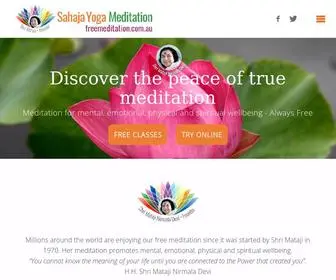 Freemeditation.com.au(Millions worldwide have been enjoying our free meditation since 1970. Discover true meditation) Screenshot