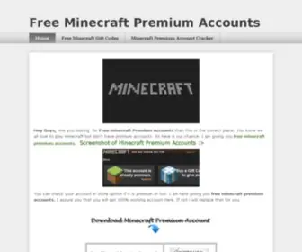 Freeminecraft-Premiumaccounts.com(Free Minecraft Premium Accounts) Screenshot